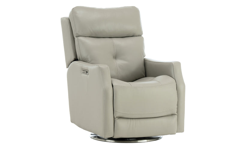 North Leather Power Swivel Recliner